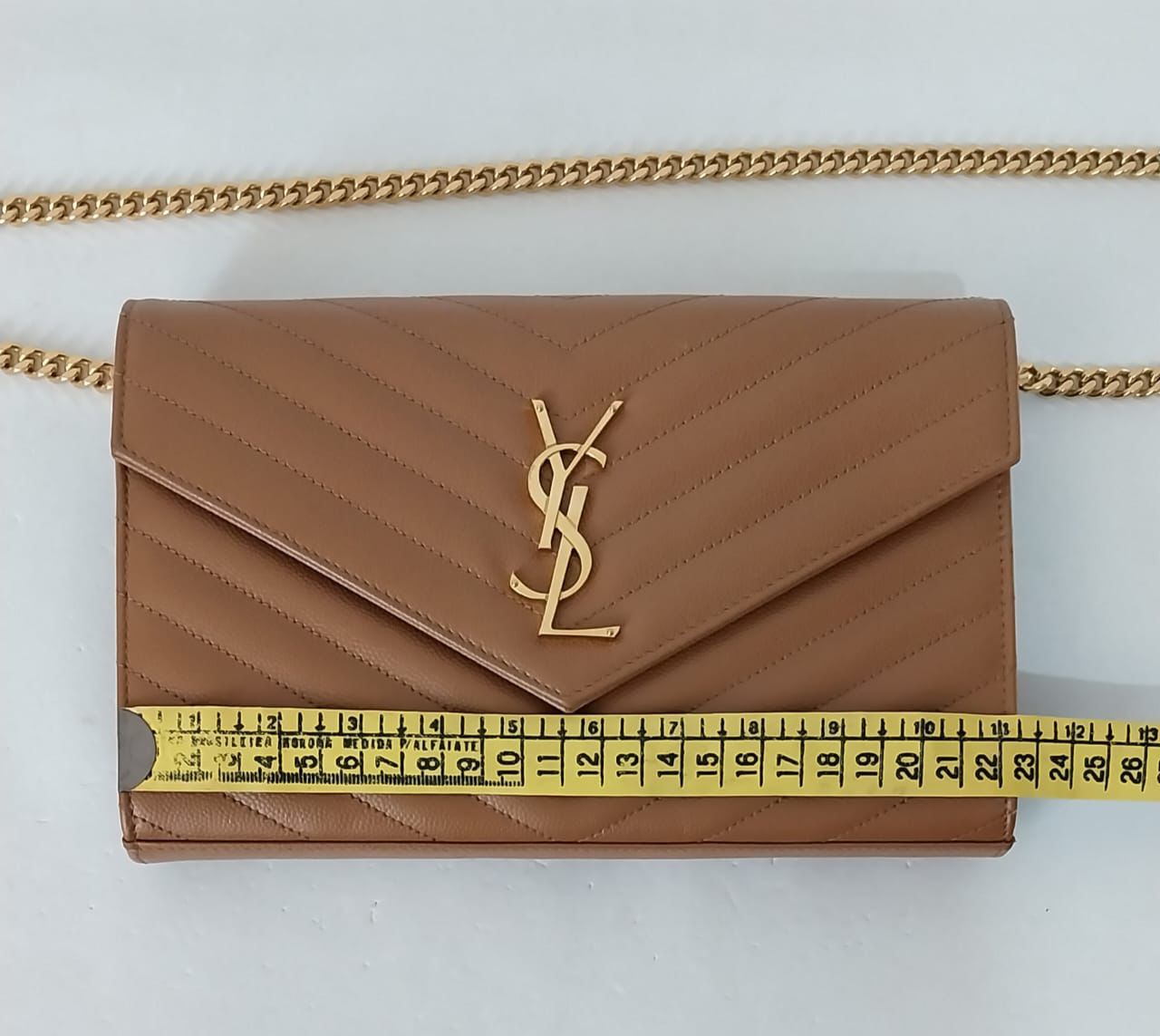 Bolsa YSL Envelope Marrom