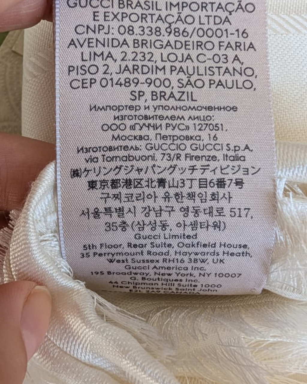Echarpe Gucci GG Jacquard – Seda &amp; Lã