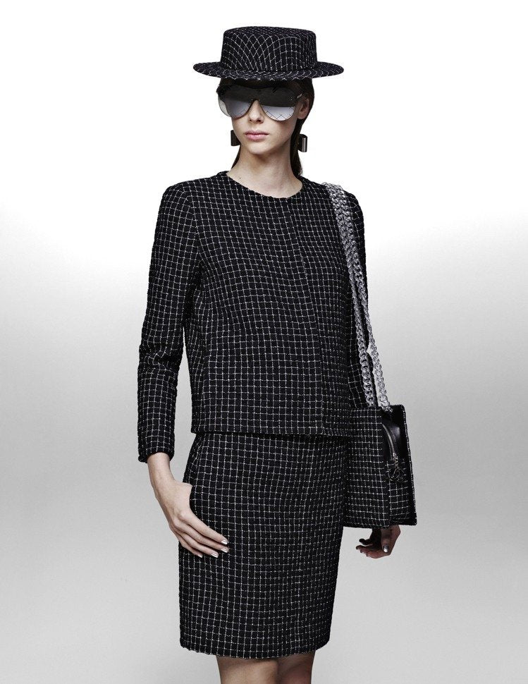 Bolsa Chanel Tweed B&W