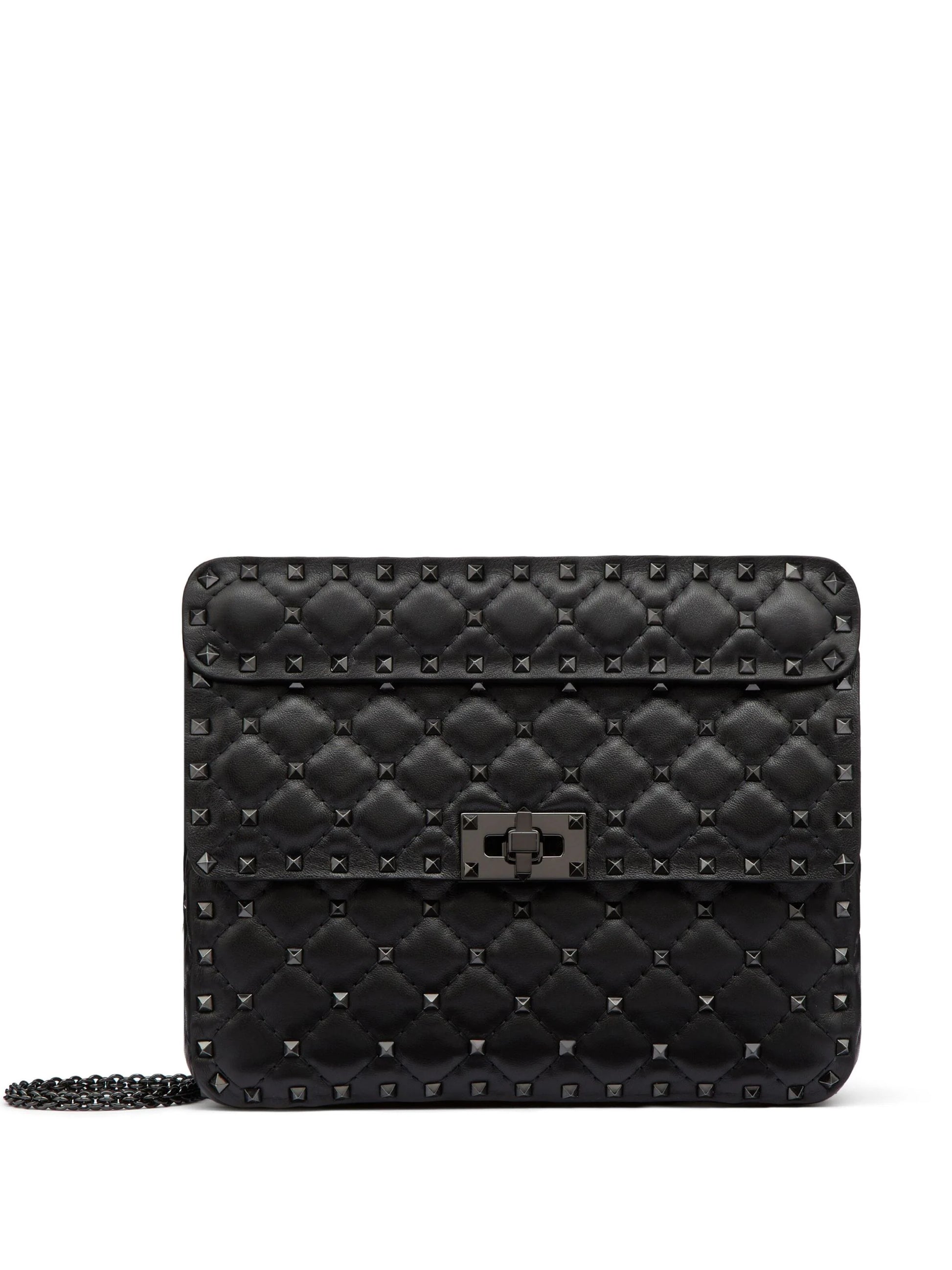 Bolsa Valentino Rockstud Spike All Black - LUXO INTELIGENTE