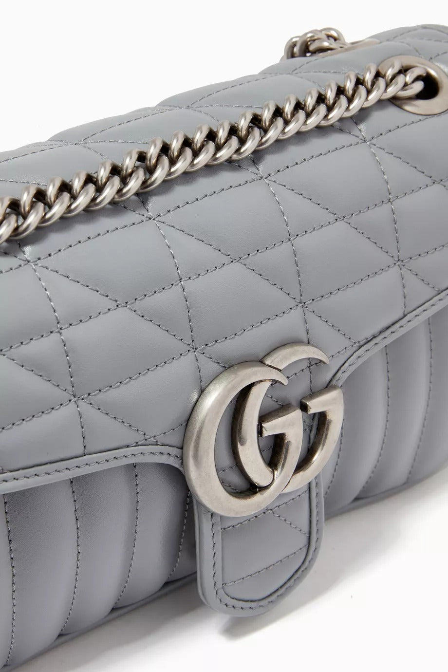 Bolsa Gucci GG Marmont Cinza Small