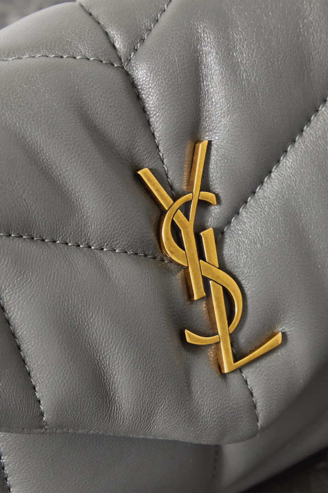 Bolsa YSL Puffer Toy Cinza