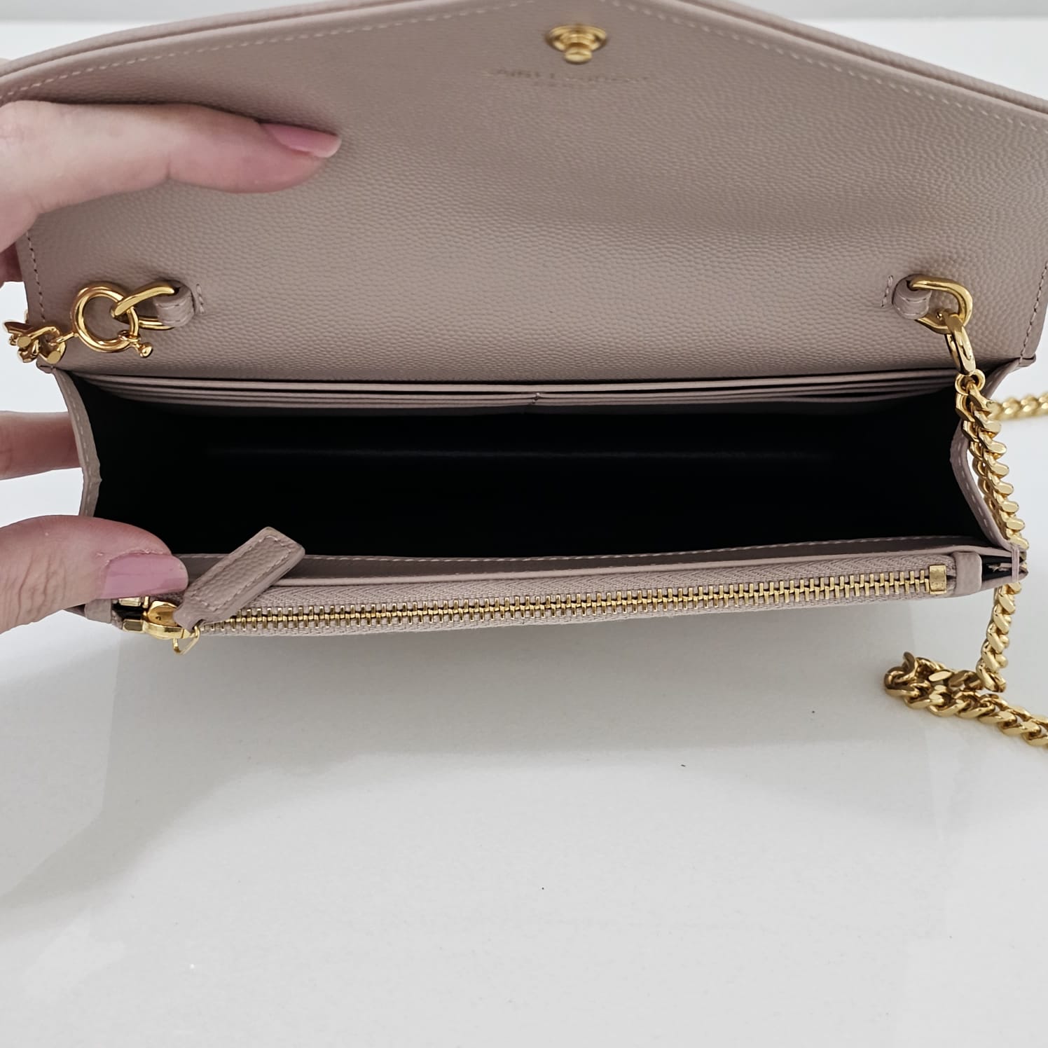 Bolsa YSL Envelope Nude 19cm