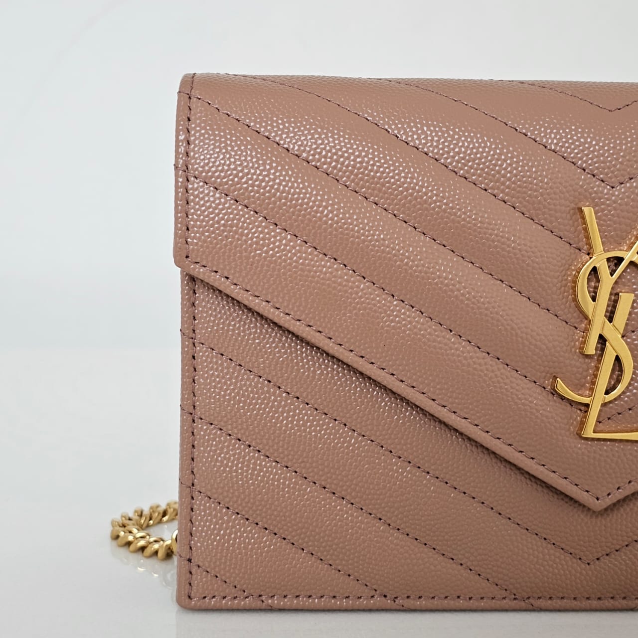 Bolsa YSL Envelope Bege 19cm