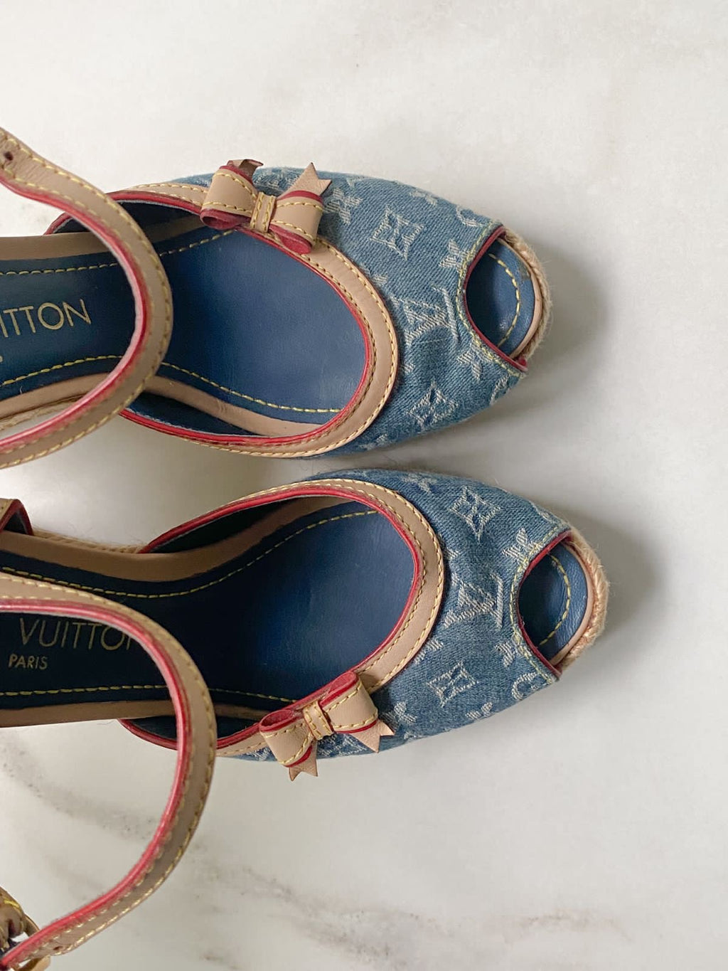Sandalia Louis Vuitton denim - LUXO INTELIGENTE