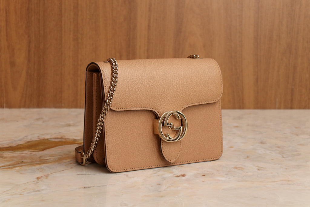 Bolsa Gucci Interlocking G Dollar Bege