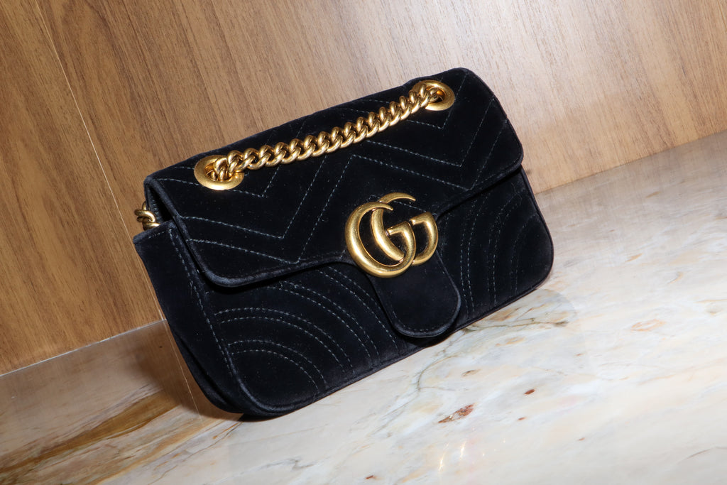 Bolsa Gucci GG Marmont Velvet Small