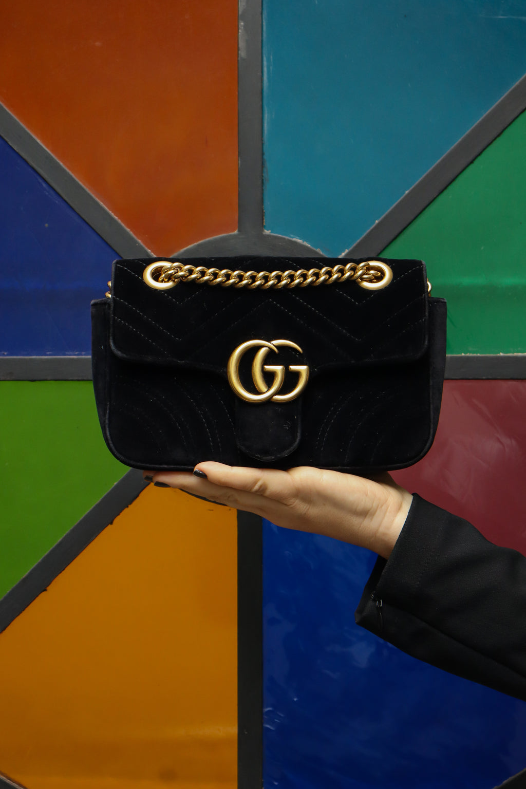 Bolsa Gucci GG Marmont Velvet Small