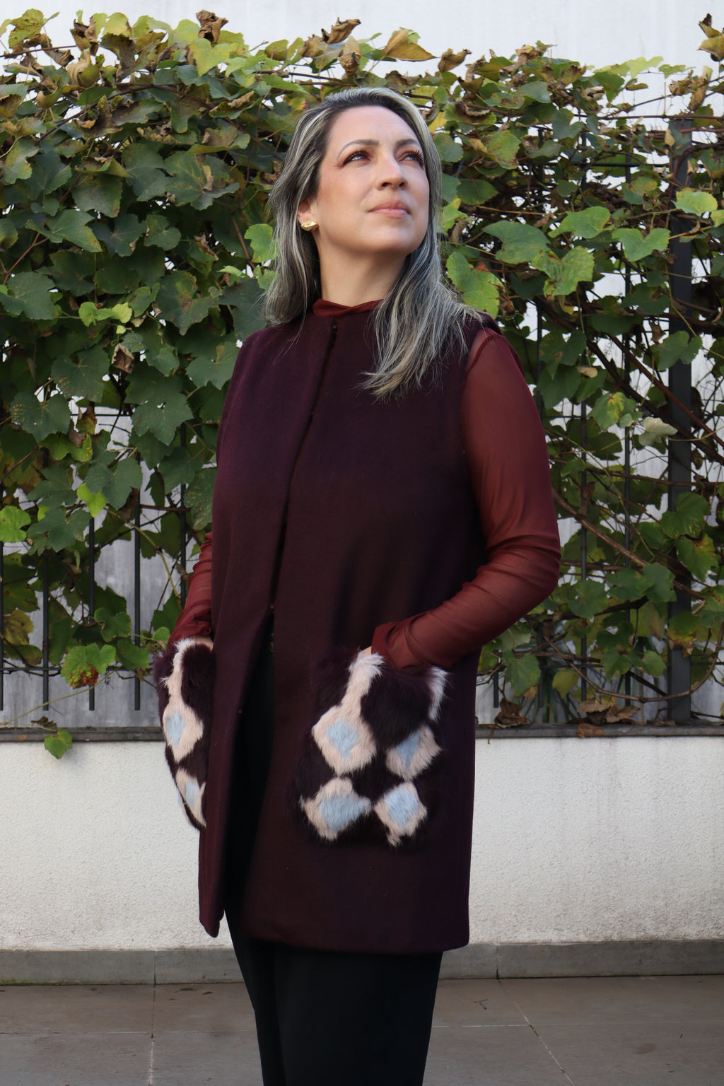 Colete Madre Reina Cashmere -  Burgundy