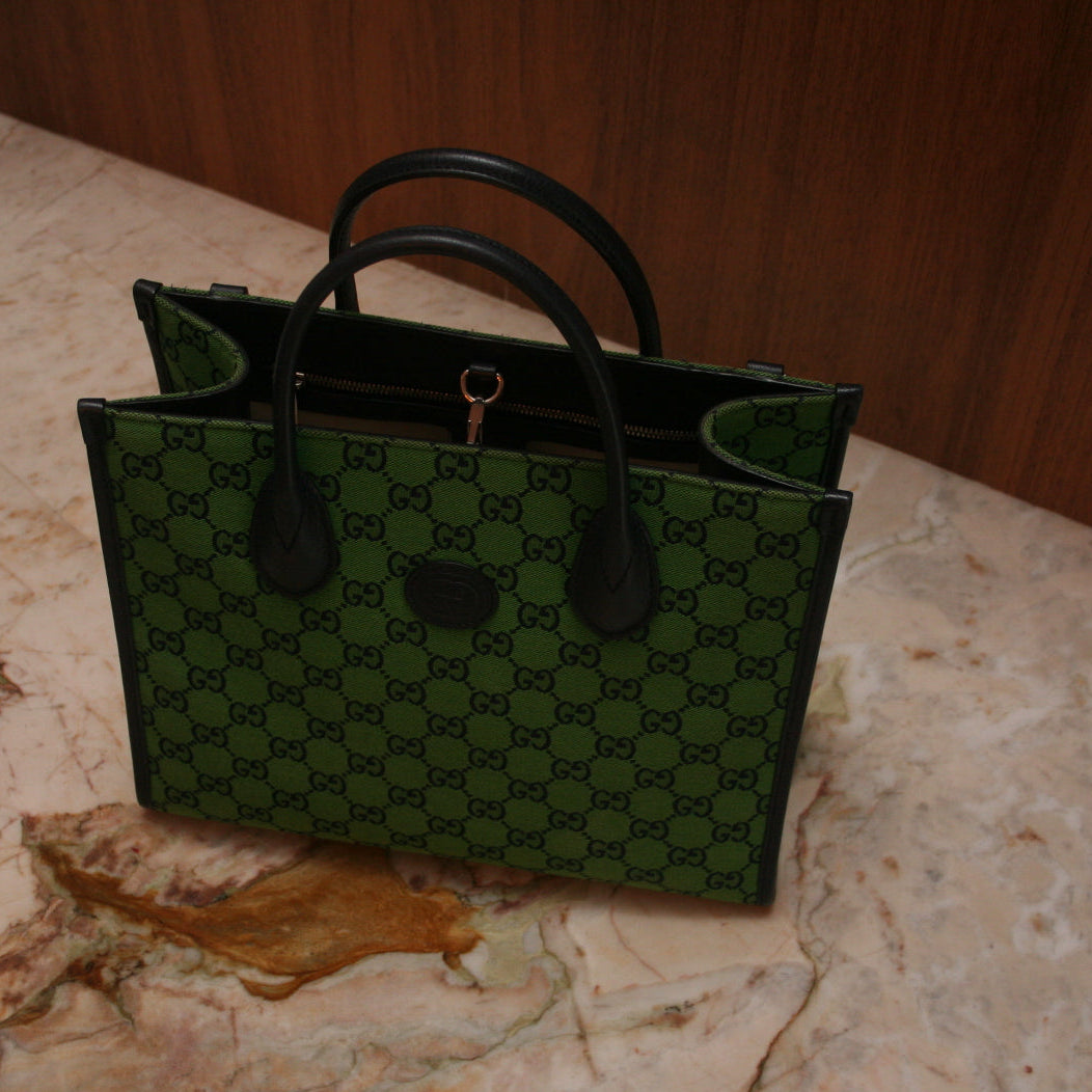 Bolsa Gucci GG Supreme Interlocking Tote Small