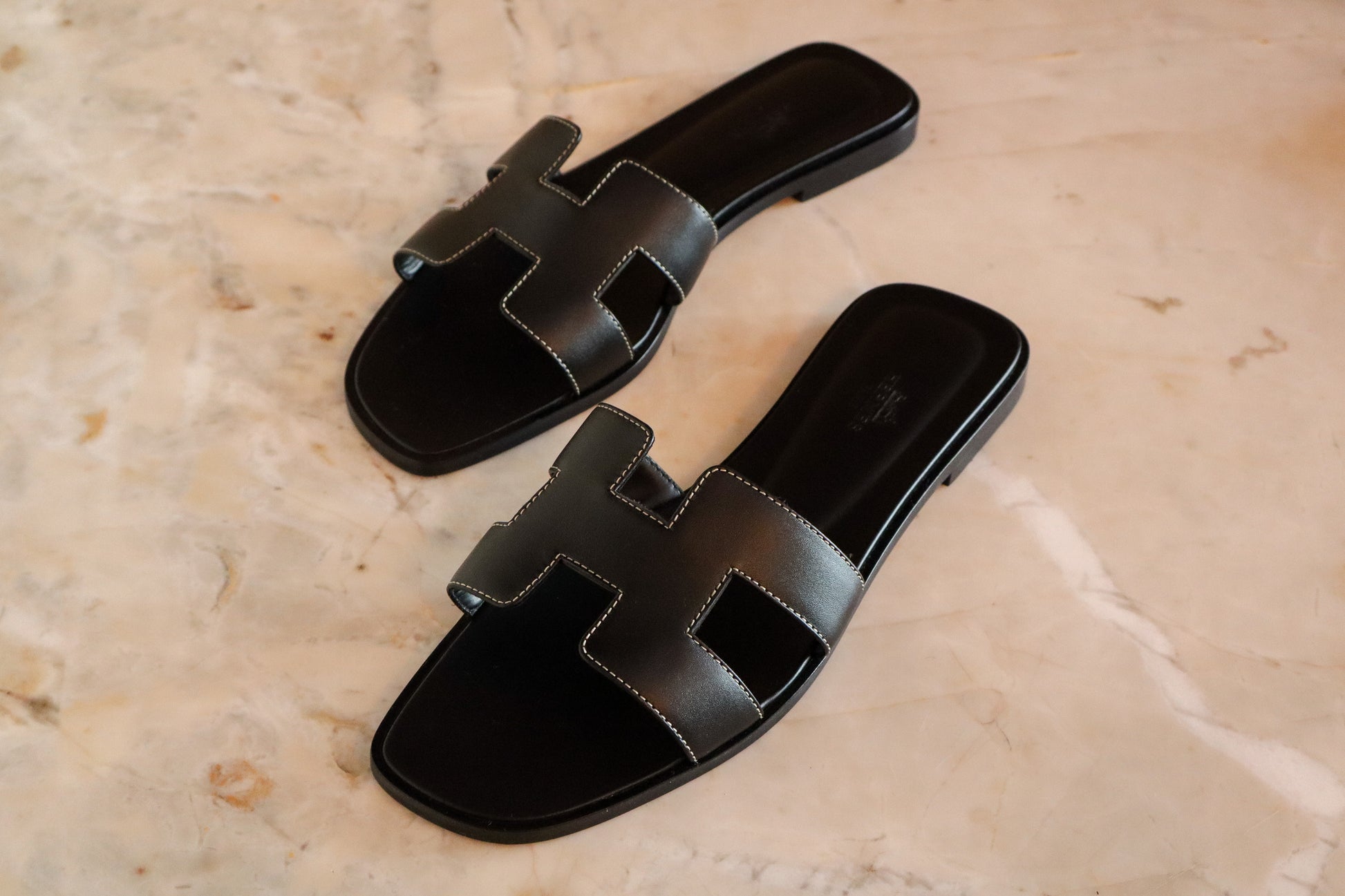 Hermès Oran couro preto