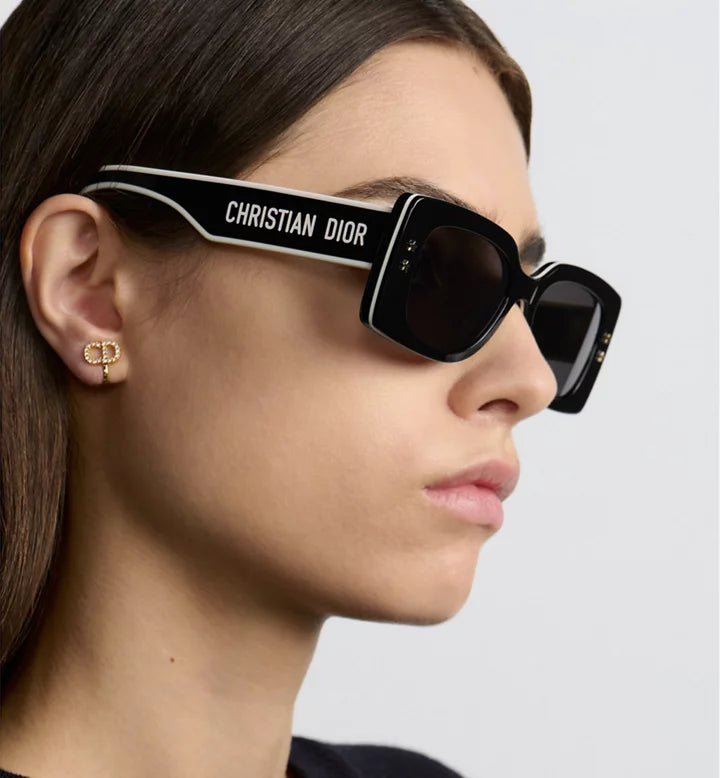 Óculos de sol Dior Pacific S1U preto e branco