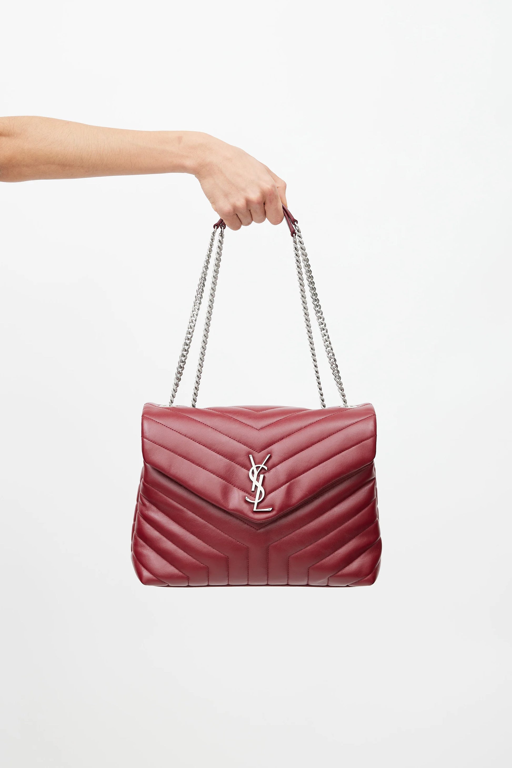Bolsa YSL LouLou Dark Red - LUXO INTELIGENTE