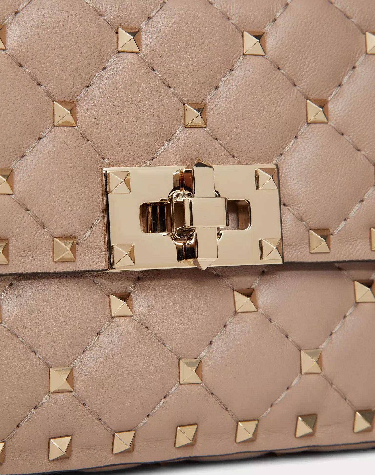 Bolsa Valentino Rockstud Spike nude média