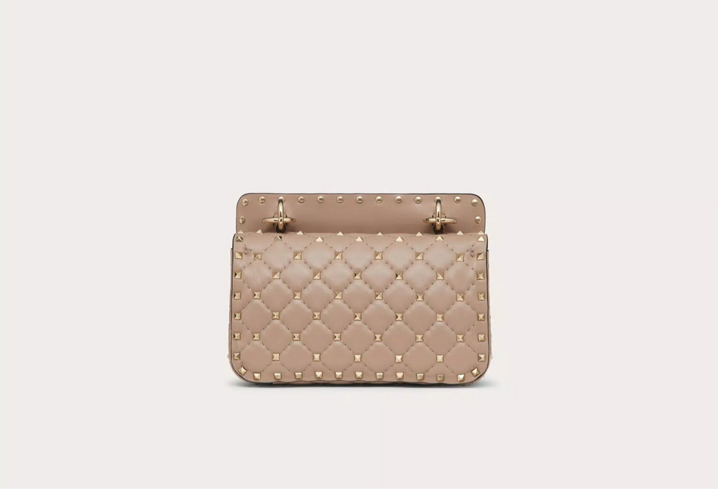 Bolsa Valentino Rockstud Spike nude média