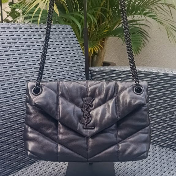 Bolsa YSL LouLou Puffer All Black Small