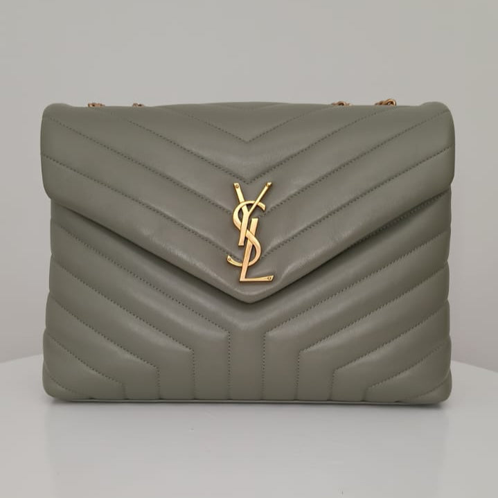 Bolsa YSL LouLou Média verde oliva
