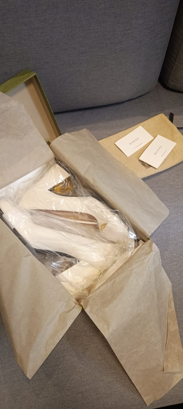 Sapato Gucci Horsebit off white