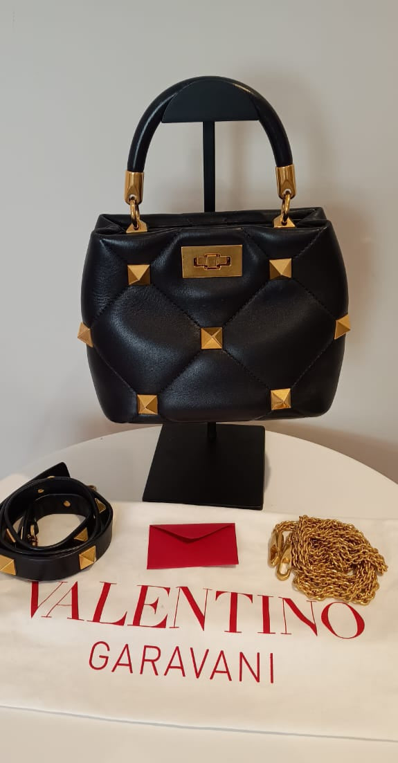 Bolsa Valetino Roman Stud Top Handle Small