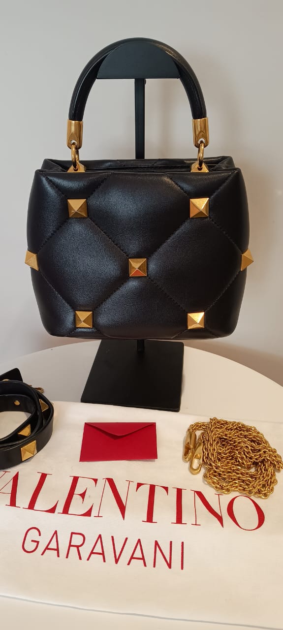Bolsa Valetino Roman Stud Top Handle Small