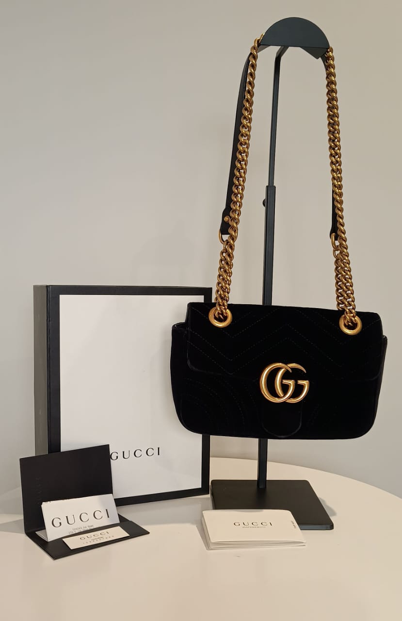 Bolsa Gucci GG Marmont Velvet Small