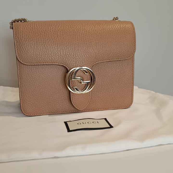 Bolsa Gucci Interlocking G Dollar Bege