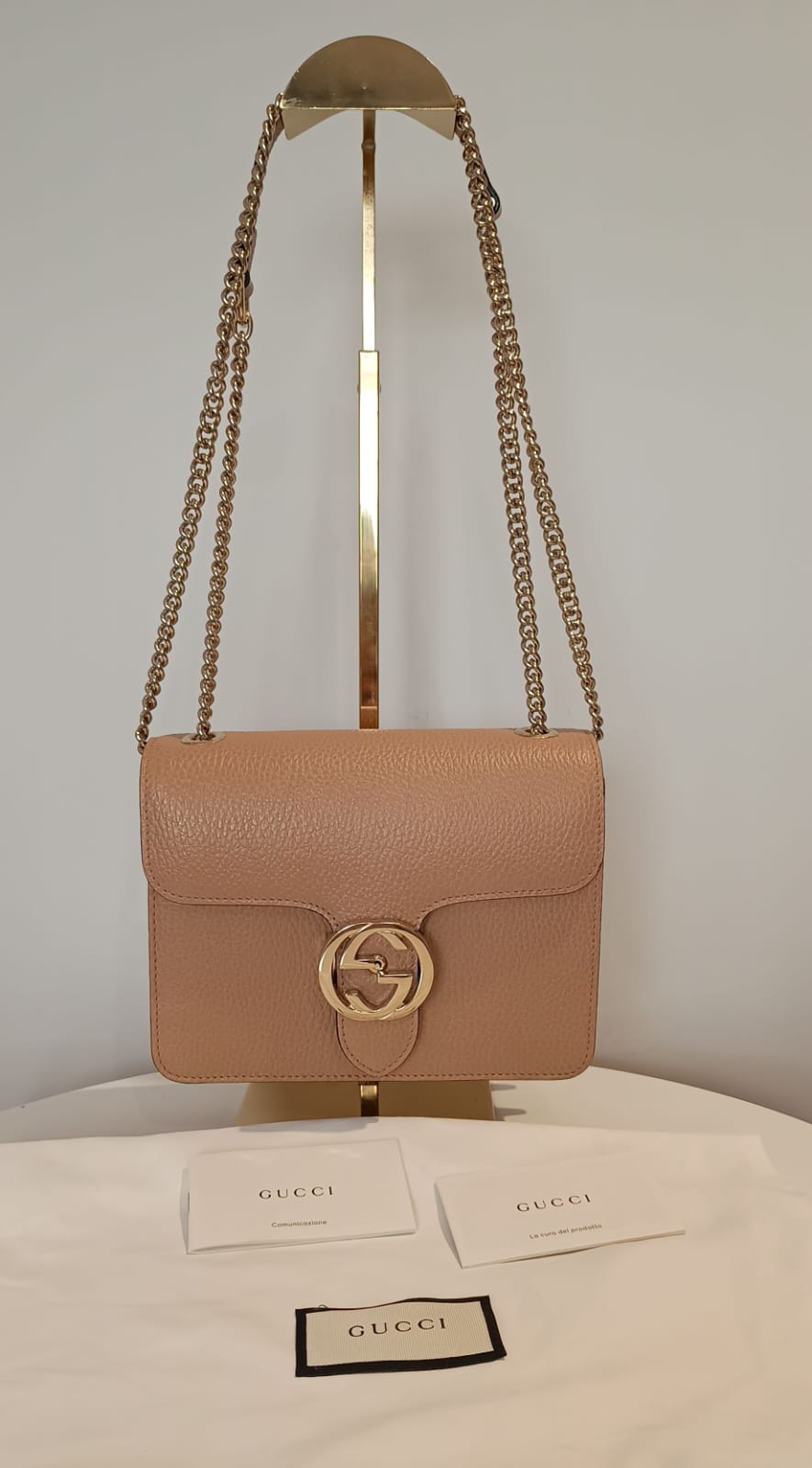 Bolsa Gucci Interlocking G Dollar Bege