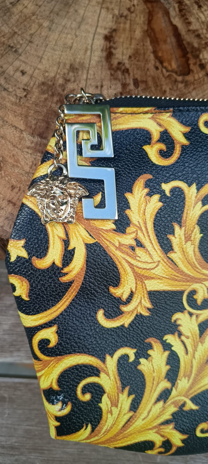 Necessaire / Clutch Versace em couro molinho