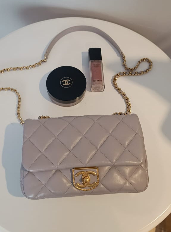 Bolsa Chanel Clássica mini cinza