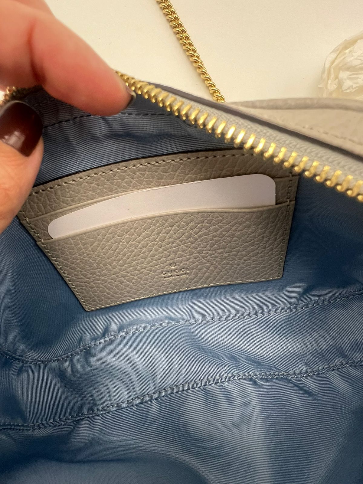 Bolsa Gucci GG Marmont Cinza Small