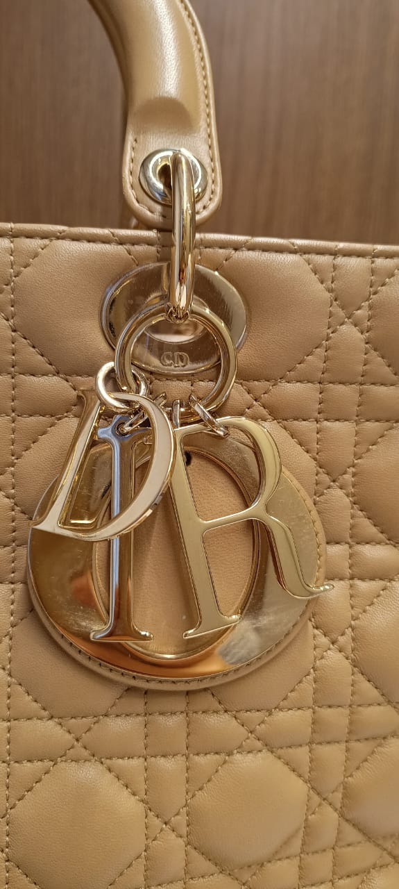 Bolsa Lady Dior Large bege