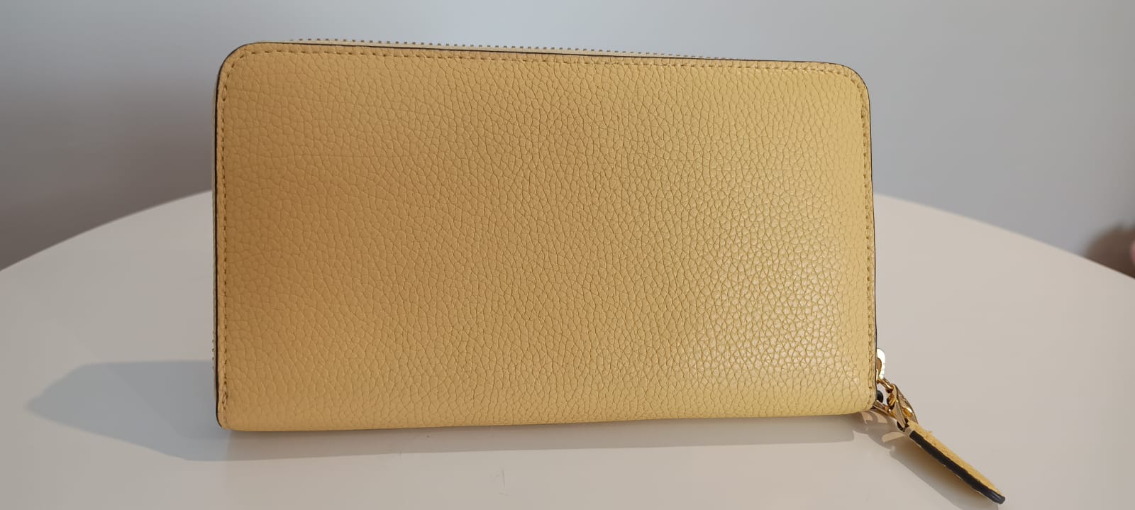 Carteira Ralph Lauren em couro amarelo