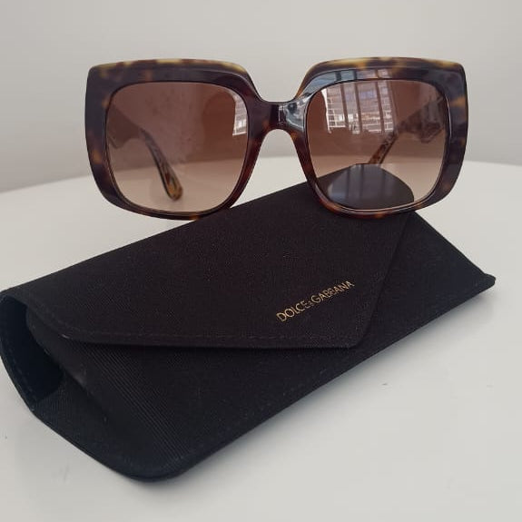 Óculos D&G Quadrado Tartaruga Marrom