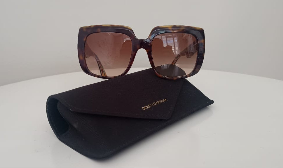 Óculos D&G Quadrado Tartaruga Marrom