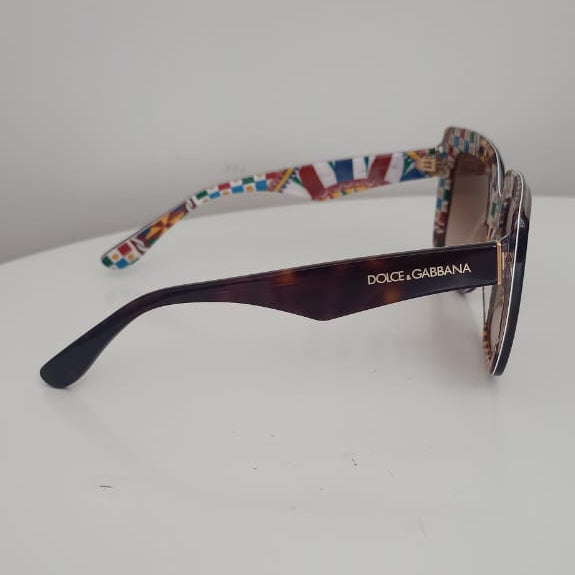 Óculos D&G Quadrado Tartaruga Marrom