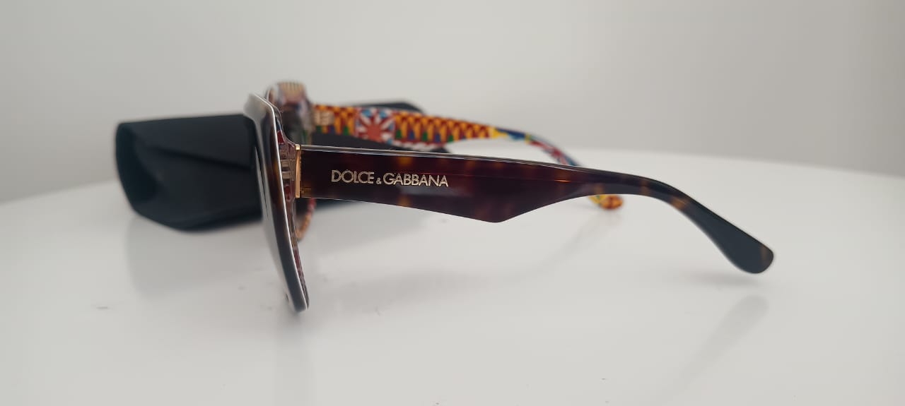 Óculos D&G Quadrado Tartaruga Marrom