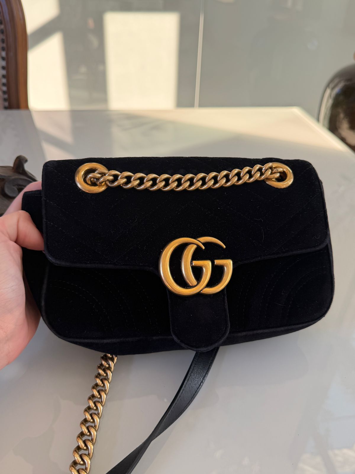 Bolsa Gucci Marmont Velvet 22cm