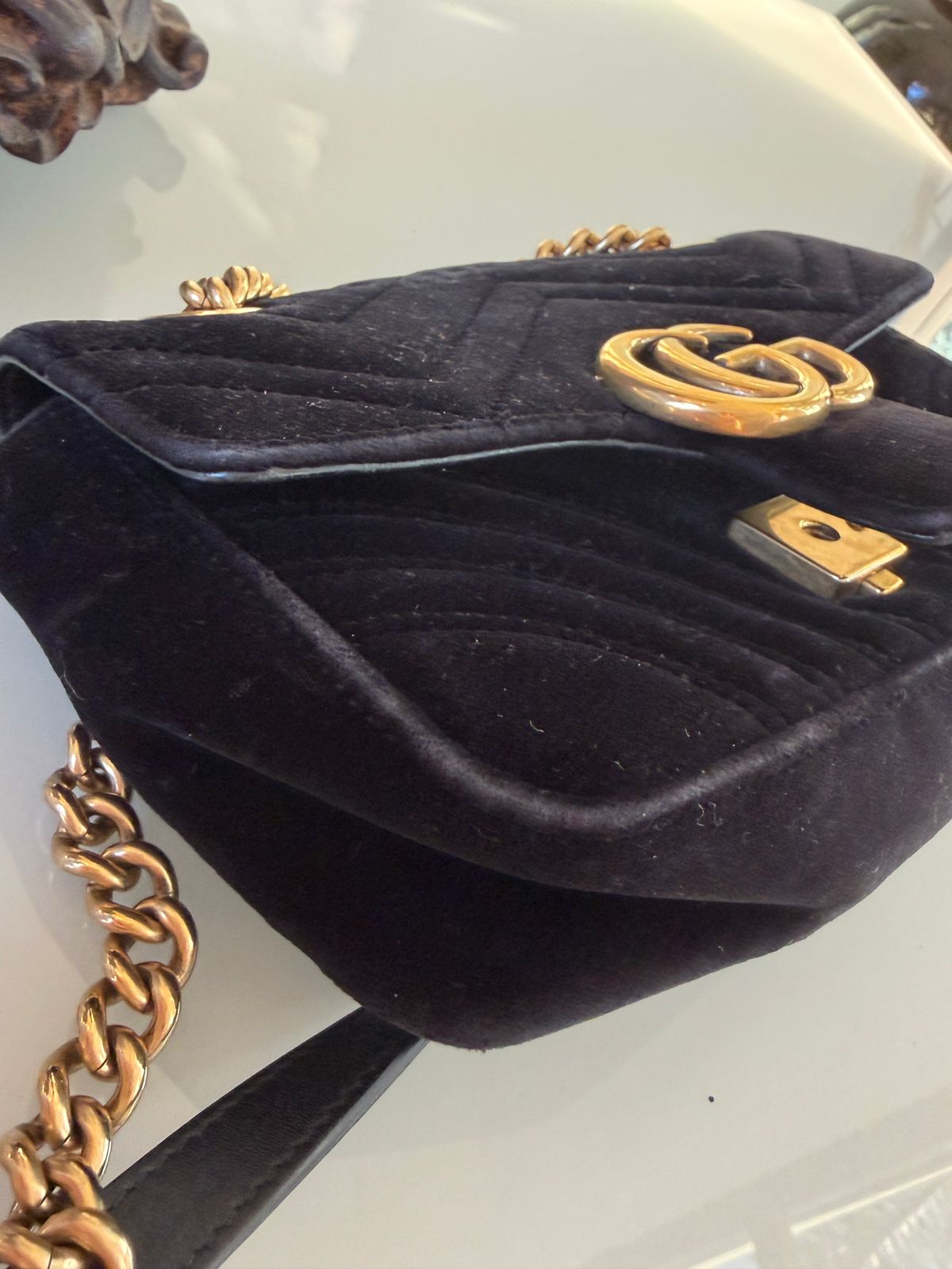 Bolsa Gucci Marmont Velvet 22cm