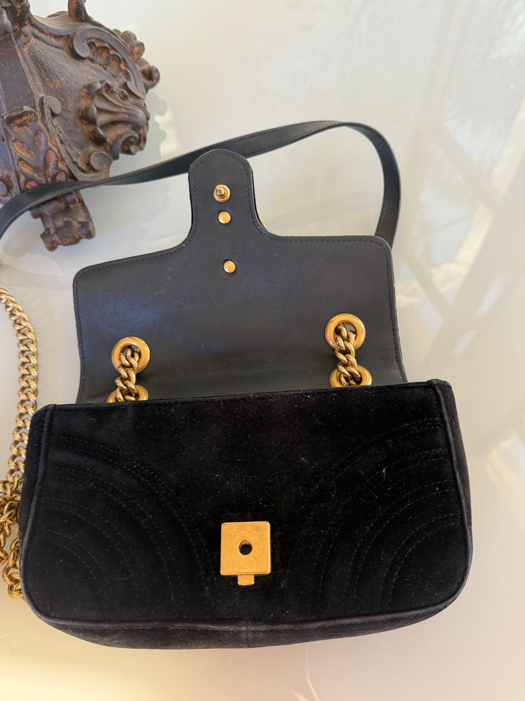 Bolsa Gucci Marmont Velvet 22cm