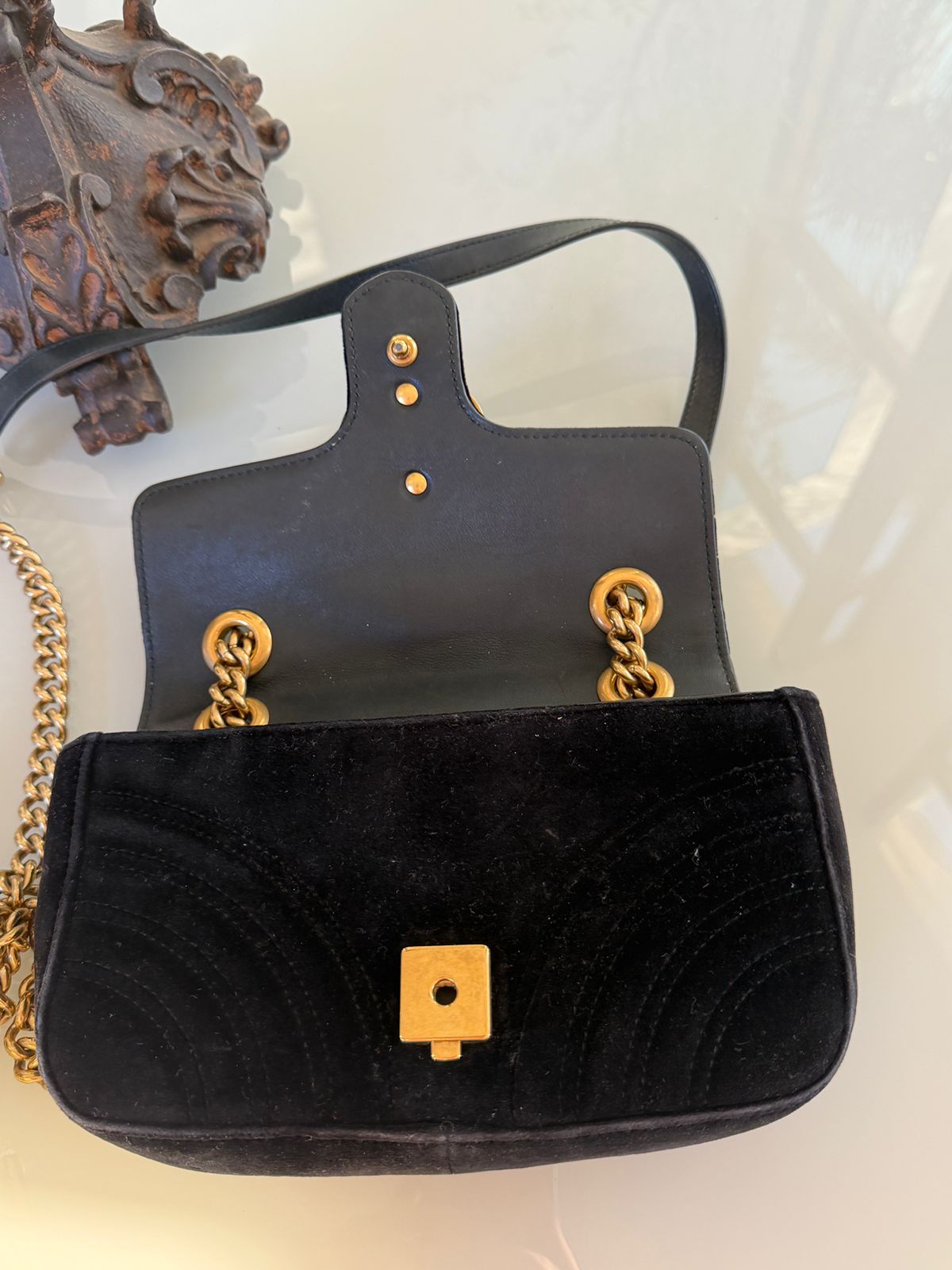 Bolsa Gucci Marmont Velvet 22cm