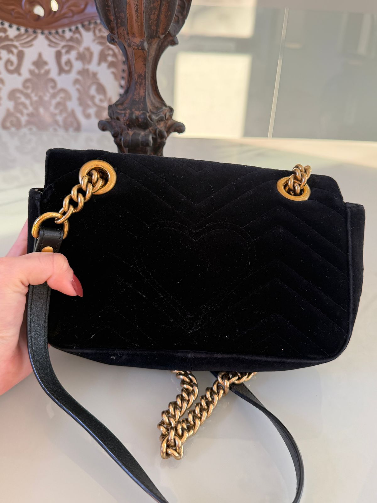Bolsa Gucci Marmont Velvet 22cm