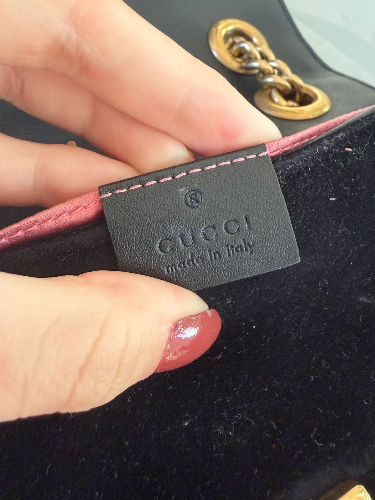 Bolsa Gucci Marmont Velvet 22cm