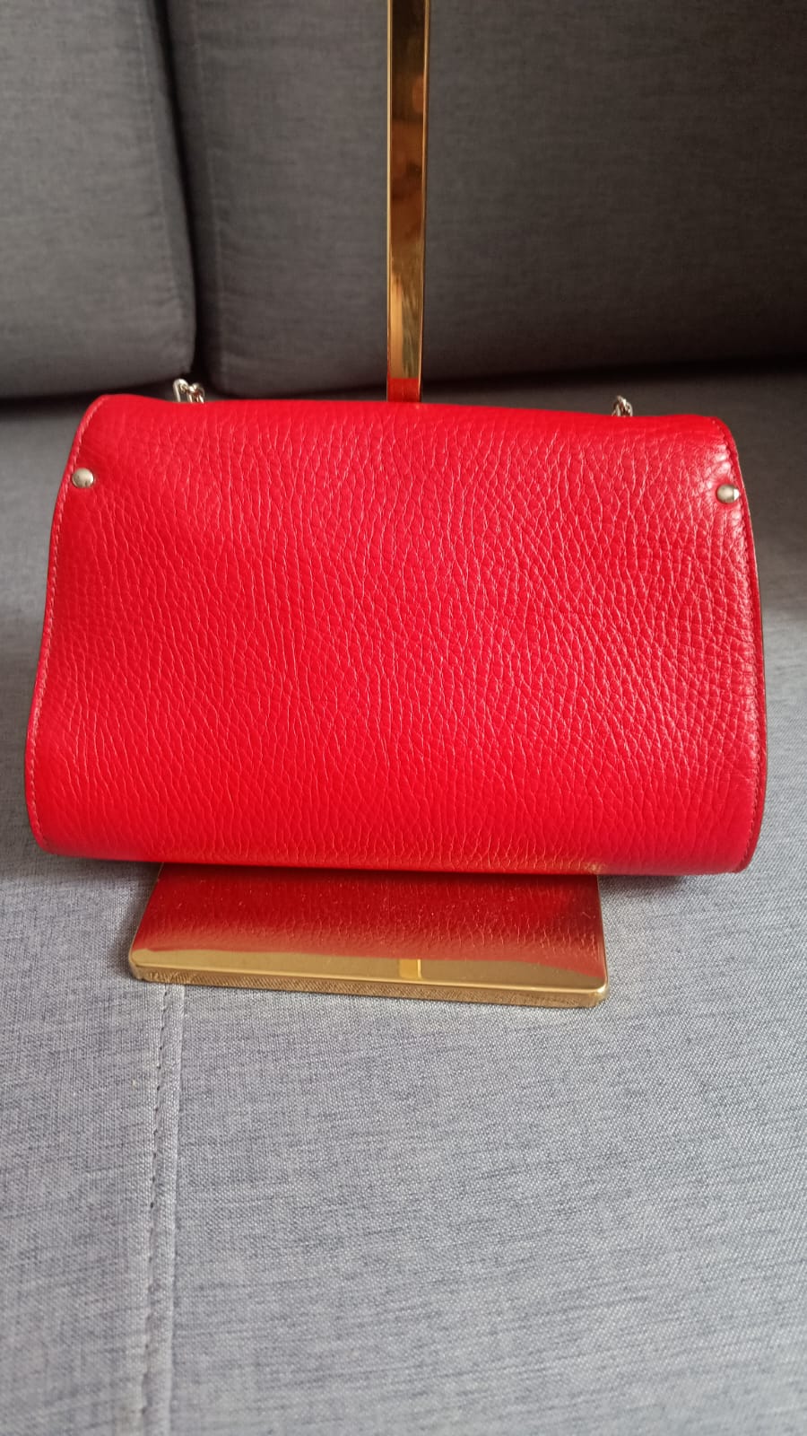 Bolsa Salvatore Ferragamo Gancini — Couro Vermelho