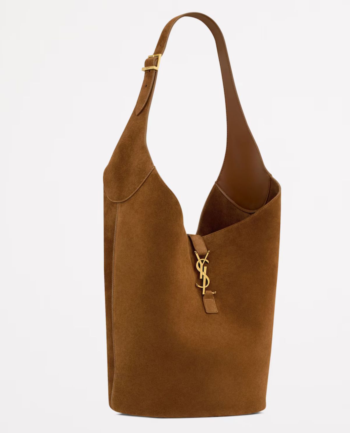 Bolsa Saint Laurent LE 5 À 7 Grande – Camurça Marrom