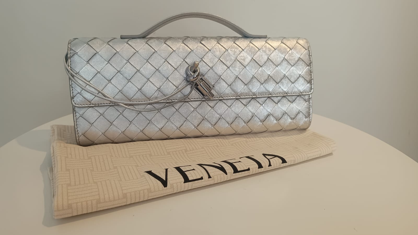 Bolsa – Clutch Bottega Veneta Andiamo | Prata