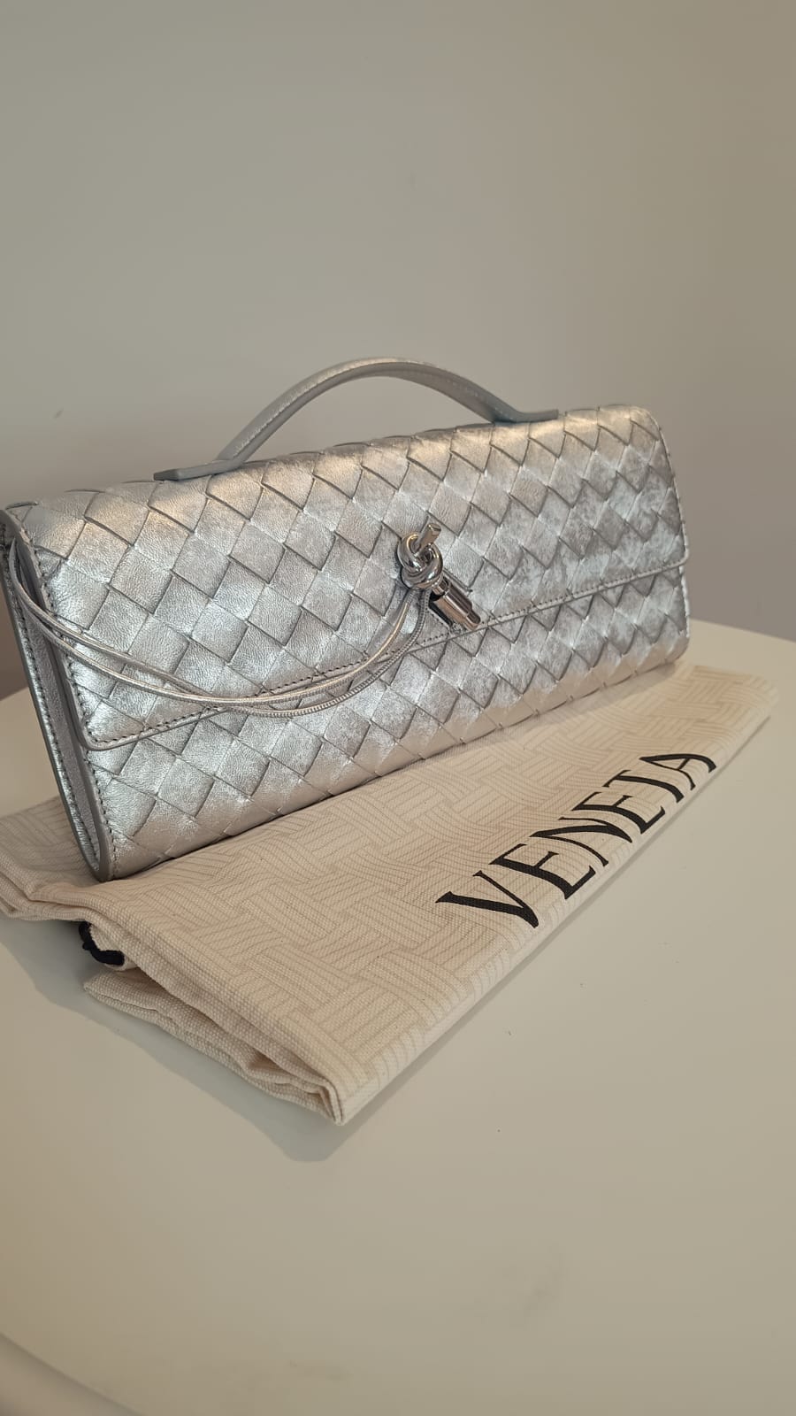 Bolsa – Clutch Bottega Veneta Andiamo | Prata
