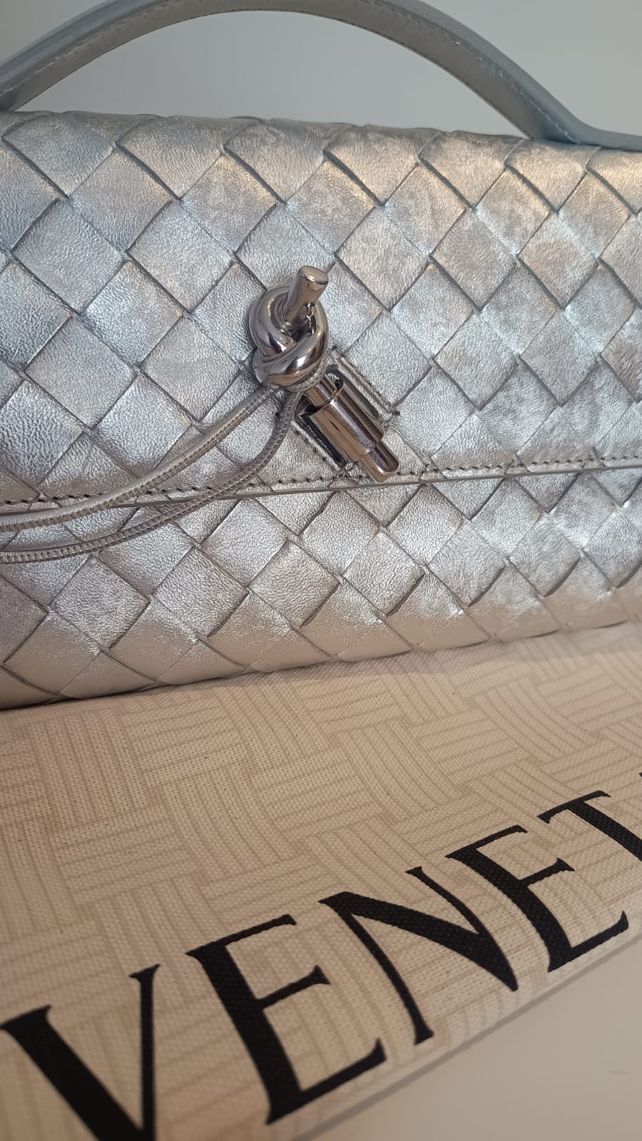 Bolsa – Clutch Bottega Veneta Andiamo | Prata