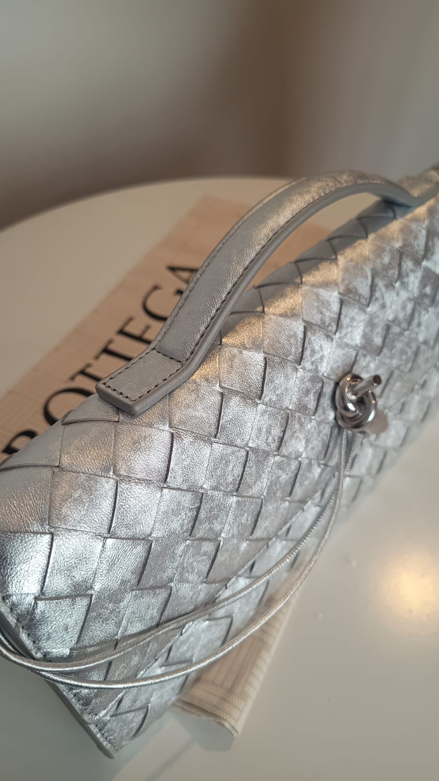 Bolsa – Clutch Bottega Veneta Andiamo | Prata