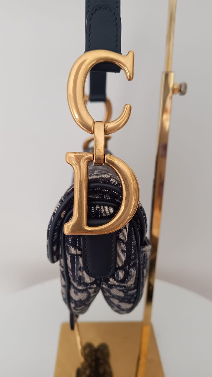 Bolsa Dior Saddle Jacquard Oblique Média