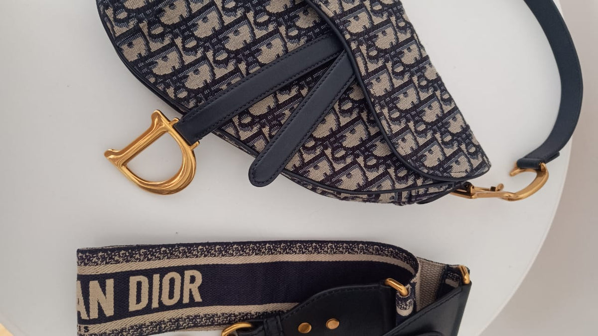 Bolsa Dior Saddle Jacquard Oblique Média